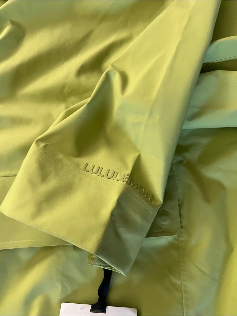lululemon athletica Neon Lime Hooded Rain Jacket